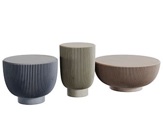 现代条纹圆形坐墩沙发凳