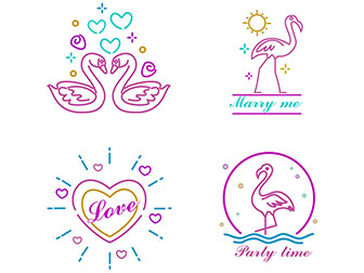 现代火烈鸟灯饰招牌广告牌3d模型 现代火烈鸟灯饰招牌广告牌