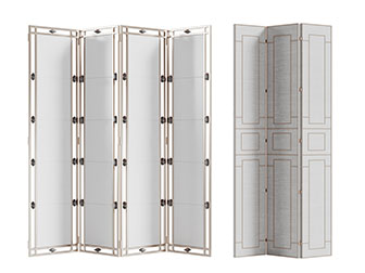 新中式金属边框的屏风