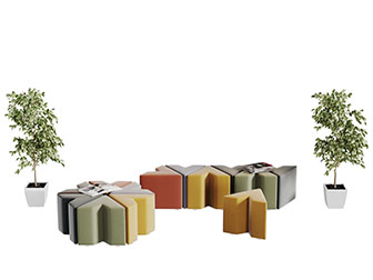 异形休闲坐墩沙发