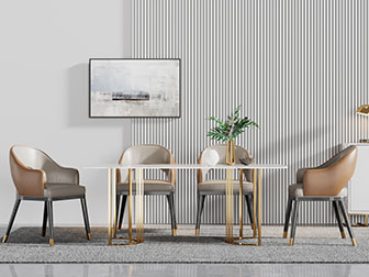 现代轻奢餐桌椅组合