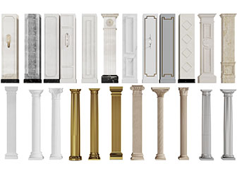 欧式方形圆形雕花罗马柱子