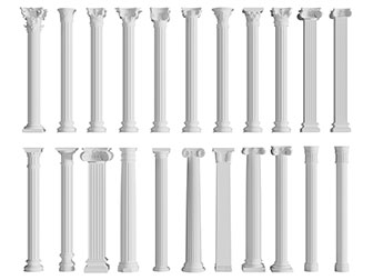 欧式白色罗马柱子