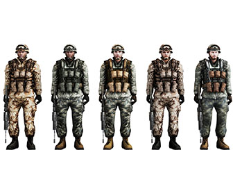 手持枪械的美国大兵3d模型 手持枪械的美国大兵