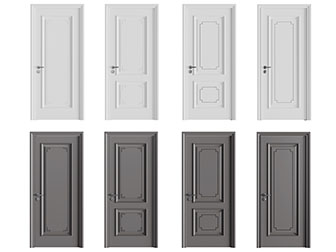 北欧白色平开门