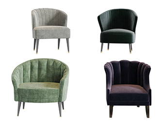 现代布艺单人沙发3d模型 现代布艺单人沙发