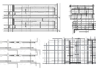 工业风黑色金属吊灯天花