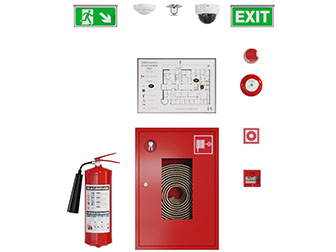 楼层平面图灭火器消防栓消防设备3d模型 楼层平面图灭火器消防栓消防设备