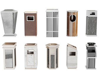 现代酒店公共空间垃圾桶3d模型 现代酒店公共空间垃圾桶