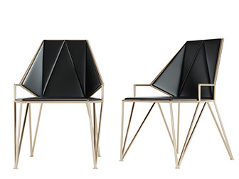 后现代几何造型的休闲椅子