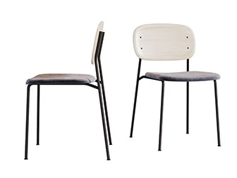 现代实木靠背的休闲椅子餐椅