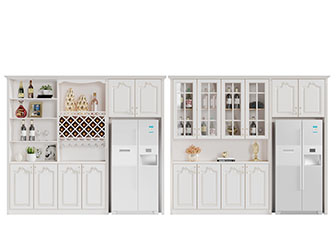 北欧嵌入冰箱的酒柜装饰柜3d模型 北欧嵌入冰箱的酒柜装饰柜