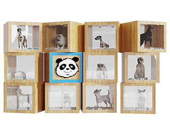 宠物店实木狗笼子