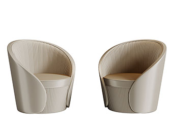 新中式条纹单人沙发3d模型 新中式条纹单人沙发