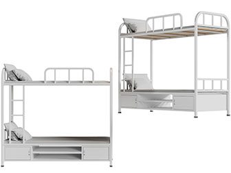 现代白色金属宿舍上下床