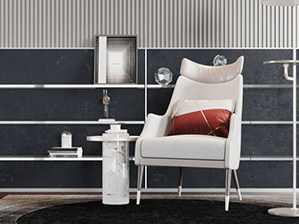 单人沙发边几角几3d模型 单人沙发边几角几