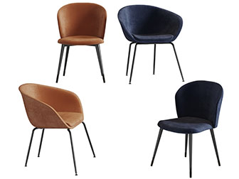 现代布艺休闲椅子餐椅