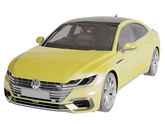 一辆黄色的汽车3d模型 一辆黄色的汽车