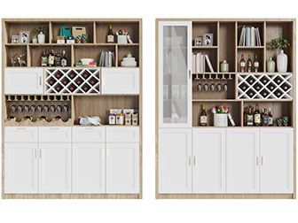 北欧实木撞色装饰酒柜3d模型 北欧实木撞色装饰酒柜