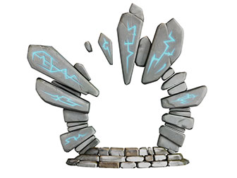 后现代裸露的石头装饰的门拱