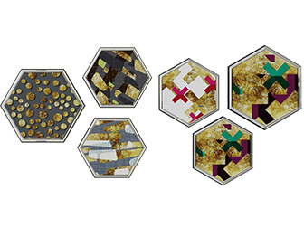 后现代六边形墙饰挂件