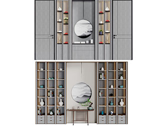 新中式实木装饰收纳柜