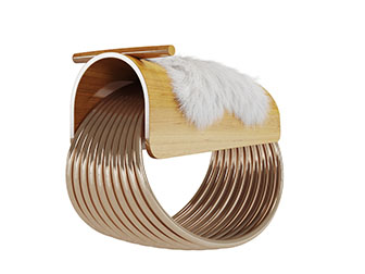 现代实木摇椅凳子