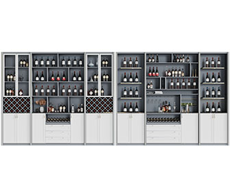 北欧实木酒柜3d模型 北欧实木酒柜