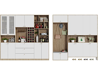 北欧实木装饰酒柜鞋柜3d模型 北欧实木装饰酒柜鞋柜