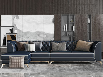 现代轻奢转角多人沙发