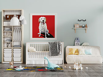 现代儿童沙发婴儿床装饰柜