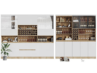 北欧实木加宽酒柜3d模型 北欧实木加宽酒柜