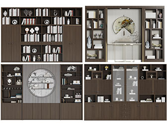 新中式实木收纳装饰柜