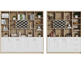 北欧实木撞色装饰酒柜3d模型 北欧实木撞色装饰酒柜