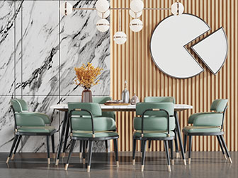 现代餐桌椅组合