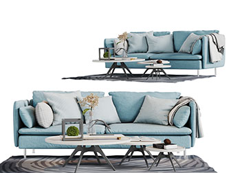 北欧布艺多人沙发