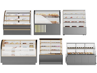 蛋糕甜品房带玻璃门的保鲜展柜