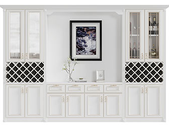 简欧实木装饰酒柜3d模型 简欧实木装饰酒柜