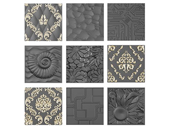 欧式图案的瓷砖地面拼花