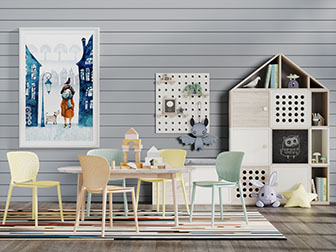 北欧大理石餐桌椅组合