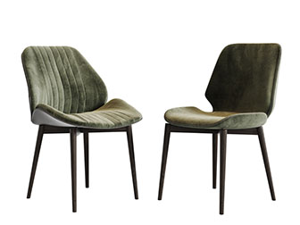 现代绿色餐椅