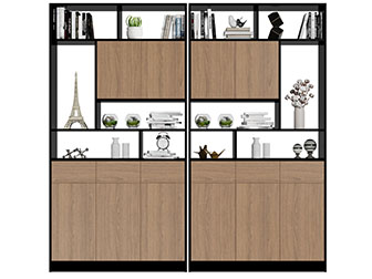 北欧实木对称装饰柜