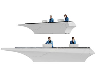 现代大理石前台接待台