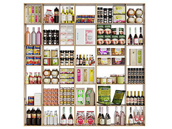 北欧实木开放式食品收纳展示货架3d模型 北欧实木开放式食品收纳展示货架