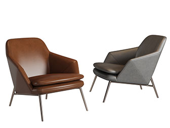 现代皮革休闲椅子