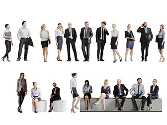 职场商务人员多人3d模型 职场商务人员多人