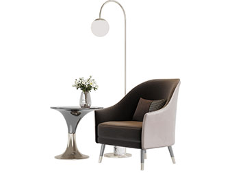 现代布艺单人沙发3d模型 现代布艺单人沙发