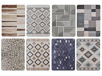 现代菱形花纹的长方形地毯3d模型 现代菱形花纹的长方形地毯