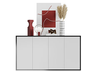 现代无拉手的玄关柜边柜