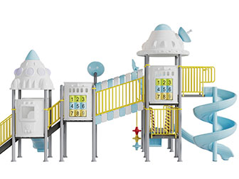 现代社区儿童滑滑梯游乐设备3d模型 现代社区儿童滑滑梯游乐设备